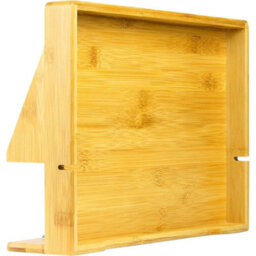 Bamboo Clip On Bedside Tray Hanging Shelf Ergonomic Clamp Space Saving Table - thumbnail 2