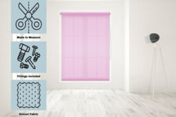 Caecus Blinds Made To Measure Straight Edge Daylight  Roller Blind Pink 090Cm - thumbnail 1