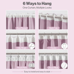 Marlow Pink Fabric Pom Pom Curtains 2 Panel Set 46X72 Inch Nursery Room - thumbnail 6