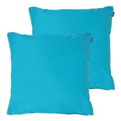 icon Indoor And Outdoor Waterproof Filled Cushion Set Of 2 Aqua Blue - image 1