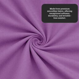Aspire Homeware Purple Fitted Sheet-(25Cm) Deep Hotel Quality -Breathable Fitted Bed Sheets Double (L)190Cm X (W)137Cm - thumbnail 4