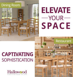 Hallowood Furniture Waverly Small Extending Table With 6 Ladder Back Oak Chairs With Beige Fabric Seats - thumbnail 6