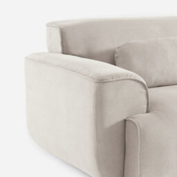 Sweeek. 3-Seater Corduroy Sofa Wallas Corduroy Greige 230X98X73 Cm - thumbnail 8