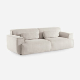 Sweeek. 3-Seater Corduroy Sofa Wallas Corduroy Greige 230X98X73 Cm - thumbnail 5