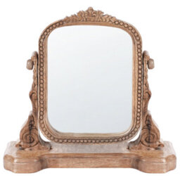Beliani Rustic Makeup Mirror Diszna Brown - thumbnail 6