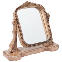 Beliani Rustic Makeup Mirror Diszna Brown - thumbnail 4