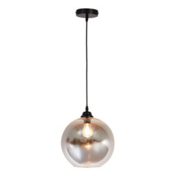 FNX Bathrooms Hudson E27 Ip44 Chrome Smoked Glass Pendant Light With Adjustable Drop For Bathrooms & Kitchens - thumbnail 1