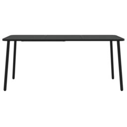 Berkfield 7 Piece Garden Dining Set Anthracite Steel - thumbnail 8