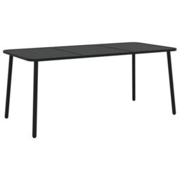 Berkfield 7 Piece Garden Dining Set Anthracite Steel - thumbnail 7