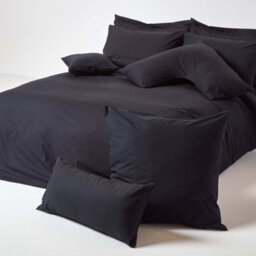 Homescapes Black Continental Egyptian Cotton Pillowcase 200 Tc, 80 X 80 Cm - thumbnail 4