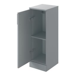 Veleka Gloss Grey Single Freestanding Bathroom Cabinet (H)81Cm (W)27.5Cm - thumbnail 6
