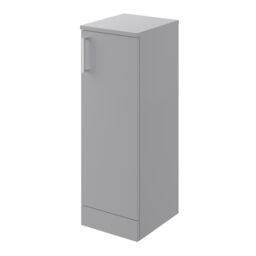Veleka Gloss Grey Single Freestanding Bathroom Cabinet (H)81Cm (W)27.5Cm - thumbnail 2