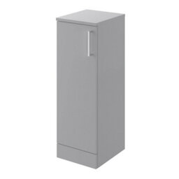 Veleka Gloss Grey Single Freestanding Bathroom Cabinet (H)81Cm (W)27.5Cm