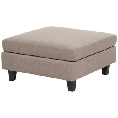 Beliani Modern Ottoman Unstad Fabric Brown - image 1