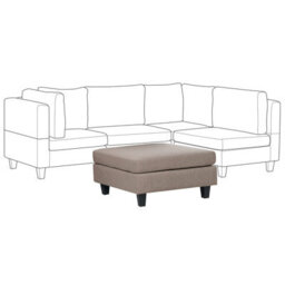 Beliani Modern Ottoman Unstad Fabric Brown - thumbnail 4