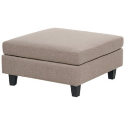 Beliani Modern Ottoman Unstad Fabric Brown - thumbnail 1