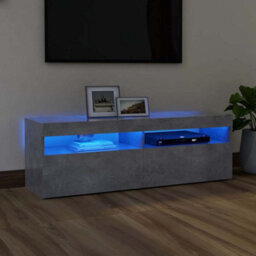 Vidaxl Tv Cabinet With Led Lights Concrete Grey 120X35X40 Cm - thumbnail 2
