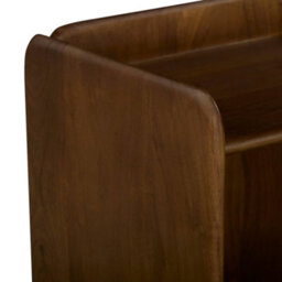 Sweeek - Set Of 2 Exotic Acacia Wood Bedside Tables With 2 Levels Walnut Coloured 40X30X50 Cm - Tara - thumbnail 3