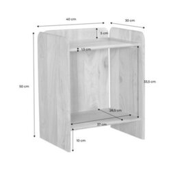 Sweeek - Set Of 2 Exotic Acacia Wood Bedside Tables With 2 Levels Walnut Coloured 40X30X50 Cm - Tara - thumbnail 5