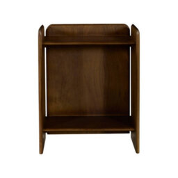 Sweeek - Set Of 2 Exotic Acacia Wood Bedside Tables With 2 Levels Walnut Coloured 40X30X50 Cm - Tara - thumbnail 6