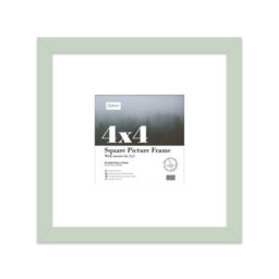 "4X4"" Mint Green Picture Frame - 4X4"" Square Frame With 2X2"" Mount For 4X4""/2X2"" Pictures Art Deco Style Gallery Wall, 1 Pack" - thumbnail 1