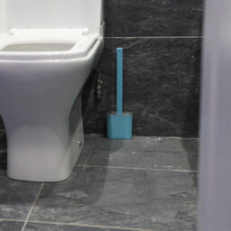 Divchi Toilet Brushes & Holders Bathroom Accessory  Cleaning Products  Silicone  Deep Cleaner  Holder Set (Blue) - thumbnail 7