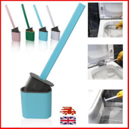 Divchi Toilet Brushes & Holders Bathroom Accessory  Cleaning Products  Silicone  Deep Cleaner  Holder Set (Blue) - thumbnail 8