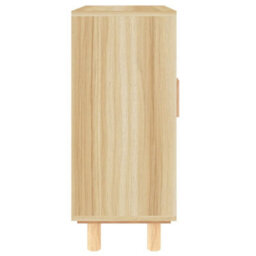 Berkfield Durable Sideboard Brown 60X30X70 Cm Solid Wood Pine And Natural Rattan - thumbnail 6