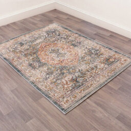 Green Traditional Easy To Clean Abstract Floral Rug For Dining Room-80Cm X 150Cm - thumbnail 2
