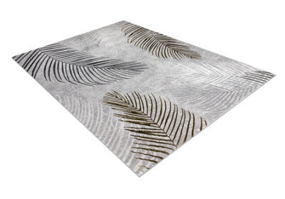 RugsX Carpet Allure 8752 Palm Leaves - Structural, Stylish, Glamour Grey Gold 80X150 Cm - image 1