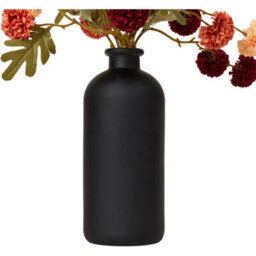 Deenz Pom-Pom Plastic Flower Set Arrangement Sleek Ceramic Black Decorative Vase Stunning Floral Display Vibrant Colours 54X37 Cm - thumbnail 3