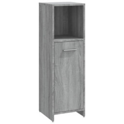 Berkfield 3 Piece Bathroom Furniture Set Grey Sonoma Engineered Wood - thumbnail 8