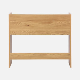 Sweeek - Wood Decor Desk With 2 Oak Storage Compartments    L 90 X W 45 X H 78 Cm    Jules - thumbnail 3