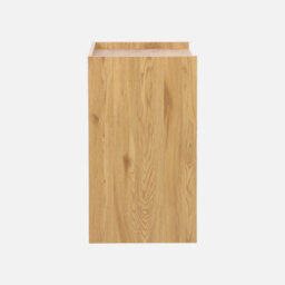 Sweeek - Wood Decor Desk With 2 Oak Storage Compartments    L 90 X W 45 X H 78 Cm    Jules - thumbnail 2