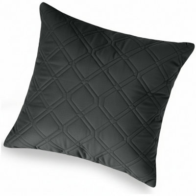 Ameha Charcoal Embossed Diamond Velvet Cushion Cover, 18X18 Inch, Anti Allergic, Breathable & Ultra Soft