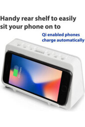 Grouptronics Gtq-Renew Wireless Charging Alarm Clock Radio With Dual Alarms And Usb Charging - thumbnail 2