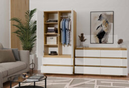 Topeshop Malwa Ss-90 Artisan Oak Wardrobe Clothes Storage With Drawers - thumbnail 7