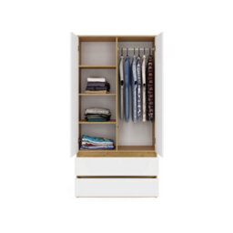 Topeshop Malwa Ss-90 Artisan Oak Wardrobe Clothes Storage With Drawers - thumbnail 8