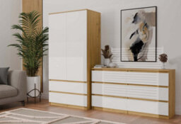 Topeshop Malwa Ss-90 Artisan Oak Wardrobe Clothes Storage With Drawers - thumbnail 3