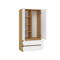 Topeshop Malwa Ss-90 Artisan Oak Wardrobe Clothes Storage With Drawers - thumbnail 5
