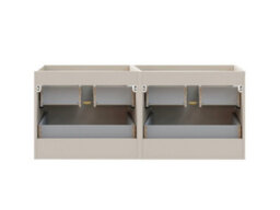 Impact Furniture Double Vanity Unit 1200mm Bathroom Wall Cabinet Countertop Floating 4 Drawer Cashmere Beige Storage With Worktop Dalia - thumbnail 6