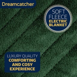 Dreamcatcher Deluxe Green Electric Throw Heated Double Over Blanket Soft Fleece  9 Heat & 12 Timer Settings - thumbnail 6
