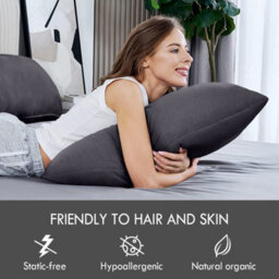 Bedlooms Dyed Pillowcase 2 Pair- Soft Plain Pillow Covers Charcoal Envelop Closure - Easy Care Pillowcase Bedding Set 50X75 Cm - thumbnail 4