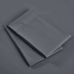 Bedlooms Dyed Pillowcase 2 Pair- Soft Plain Pillow Covers Charcoal Envelop Closure - Easy Care Pillowcase Bedding Set 50X75 Cm - thumbnail 5