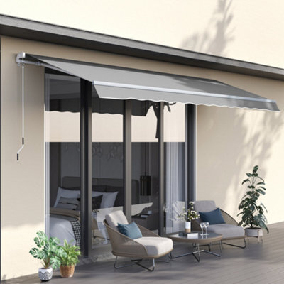 Outsunny Retractable Awning For Door & Window Garden Shelter Canopy 3 X 2M - image 1