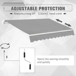 Outsunny Retractable Awning For Door & Window Garden Shelter Canopy 3 X 2M - thumbnail 6
