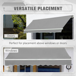 Outsunny Retractable Awning For Door & Window Garden Shelter Canopy 3 X 2M - thumbnail 5