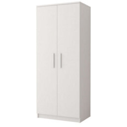 Arte Elegant White Matt Hinged Wardrobe H1930mm W800mm D500mm - Spacious Storage For Modern Bedrooms - thumbnail 1