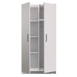 Arte Elegant White Matt Hinged Wardrobe H1930mm W800mm D500mm - Spacious Storage For Modern Bedrooms - thumbnail 3