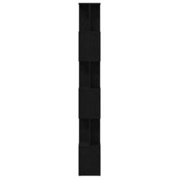 Berkfield Bookcase Black Oak 80X24X190.5 Cm Engineered Wood - thumbnail 6